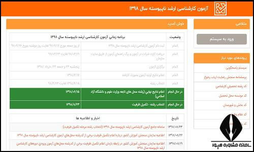 مراحل تکمیل ظرفیت ارشد پیام نور